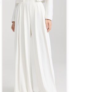 L'AGENCE Crisp White Wide-Leg Pants